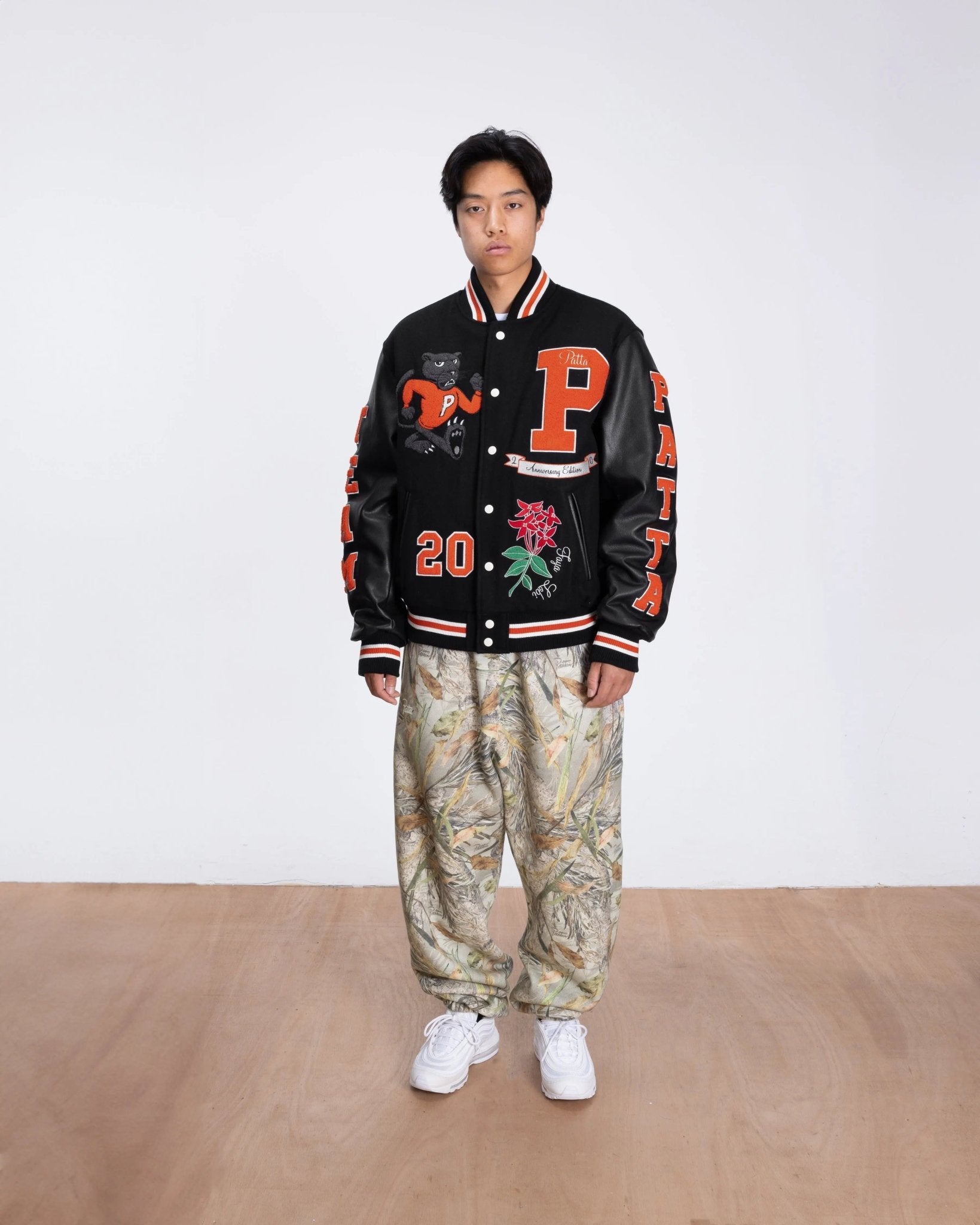 Patta 20th Anniversary Varsity Jacket (Black) - Patta