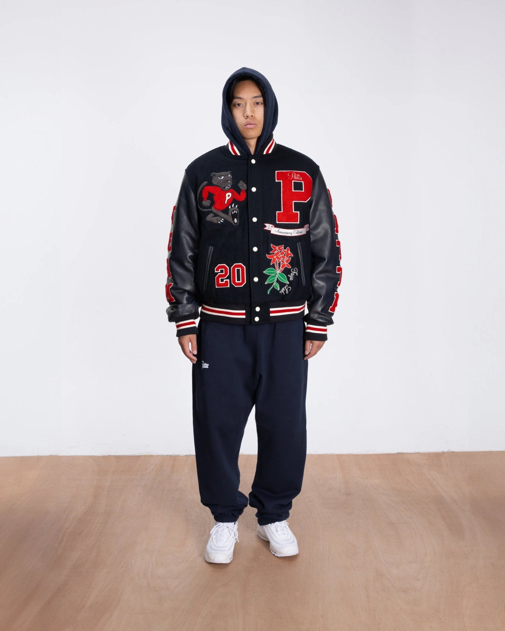 Patta 20th Anniversary Varsity Jacket (Maritime Blue) - Patta