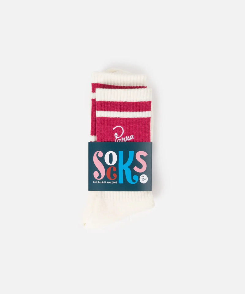 2 Tone Crew Socks (Pink) - Patta