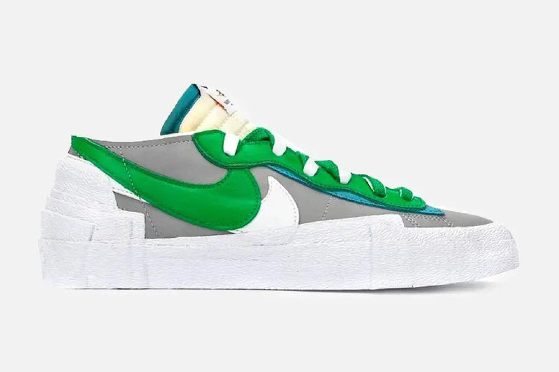 Nike X Sacai Blazer Low (Medium Grey/Classic Green-White) - Patta