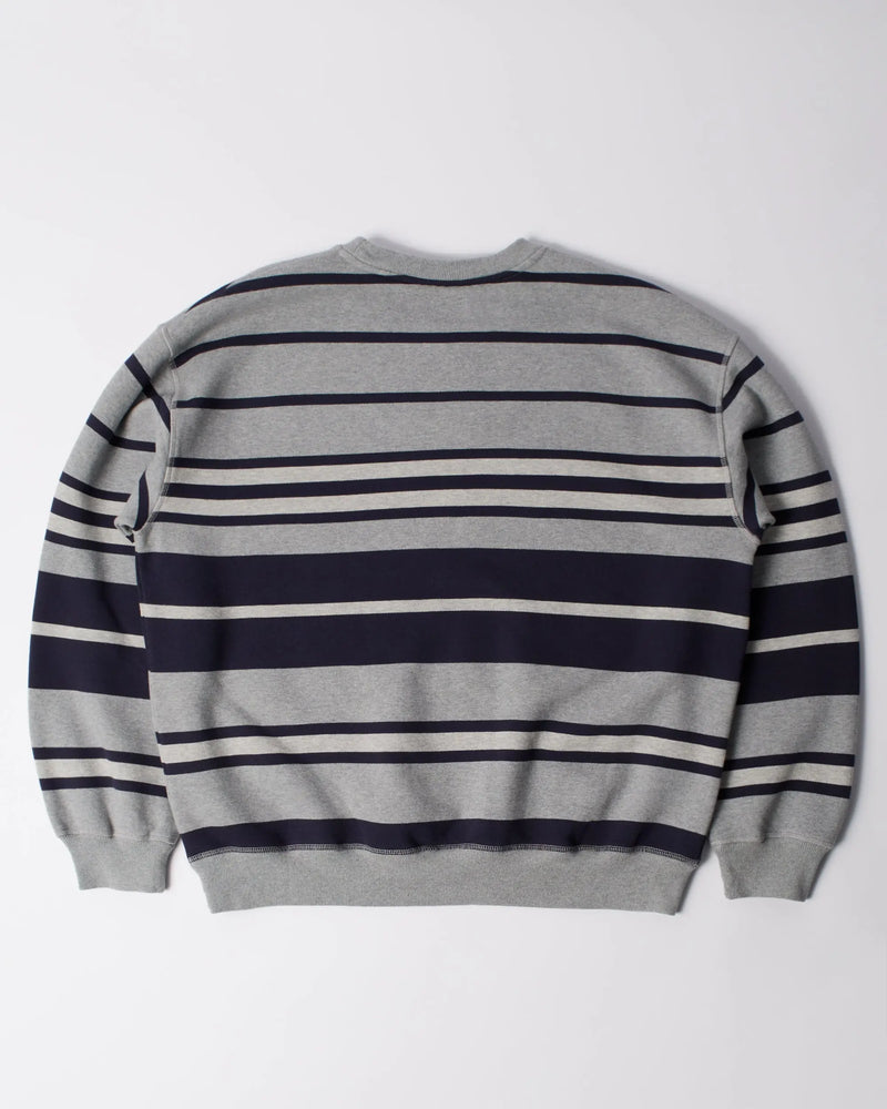 By Parra Sweatstriped crew neck sweatshirt (heather grey) By Parra