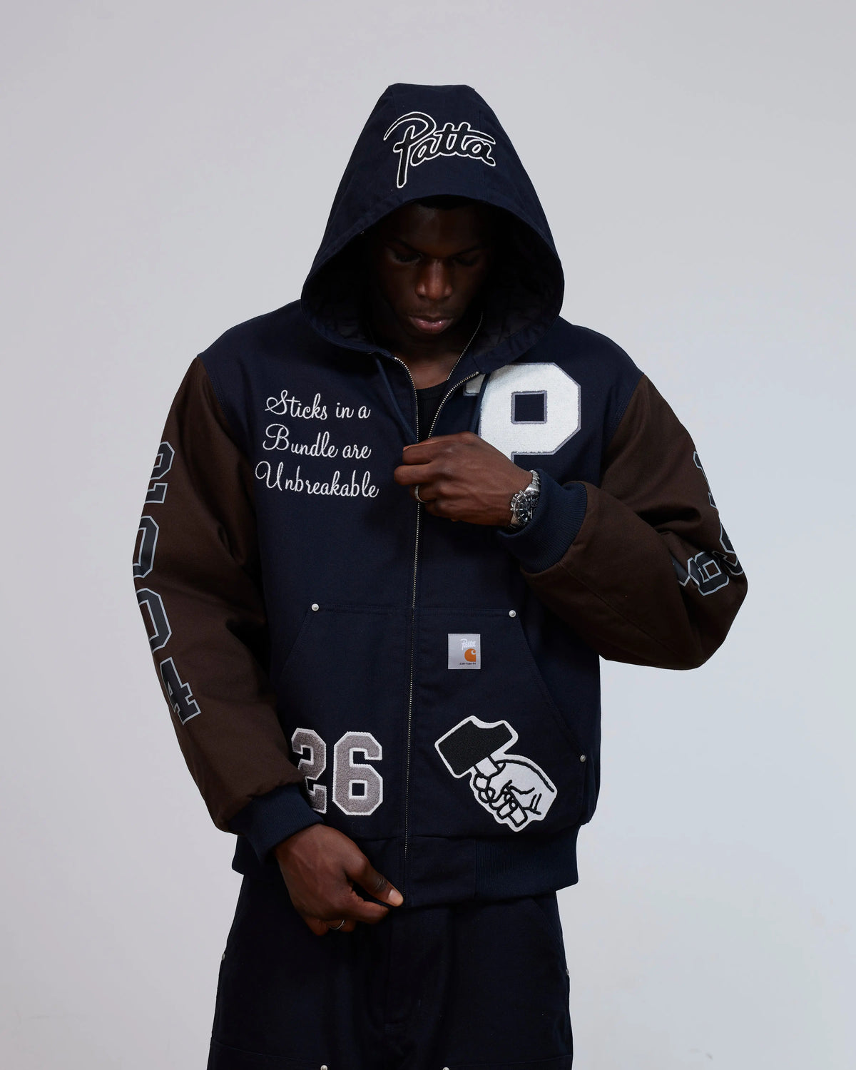 Patta x Carhartt OG Active Jacket (Dark Navy/Tobacco) Patta x Carhartt