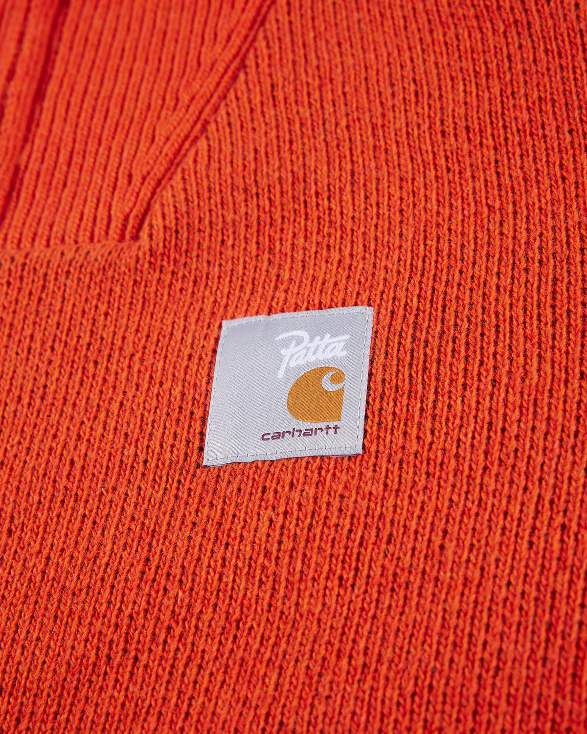 Patta x Carhartt Half-Zip Sweater (Safety Orange/Black) Patta x Carhartt