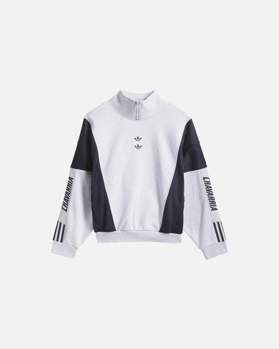 adidas Willy Chavarria Watsonville Mockneck (Light Grey Heather/Legend Ink) Adidas