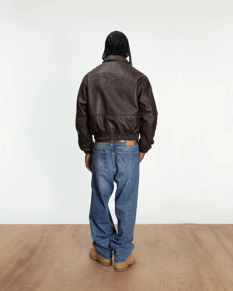 Patta Leather Bomber Jacket (Coffee Bean) Patta