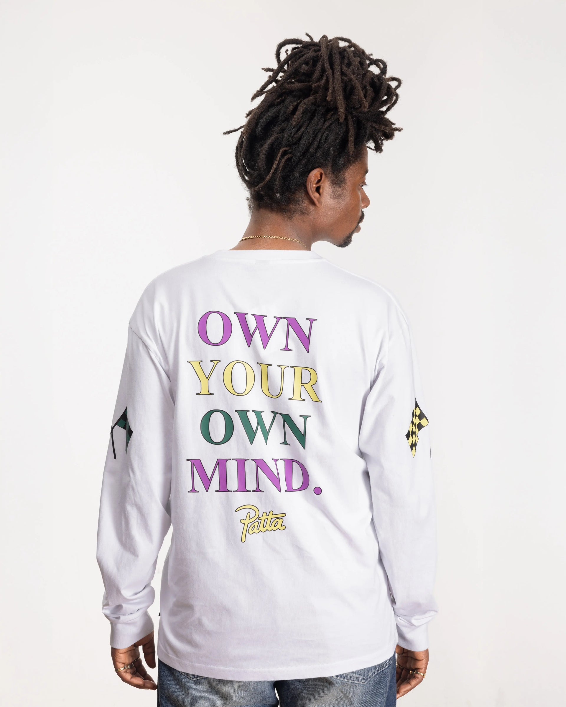 Patta Own Your Own Mind Long Sleeve T-Shirt (White) Patta
