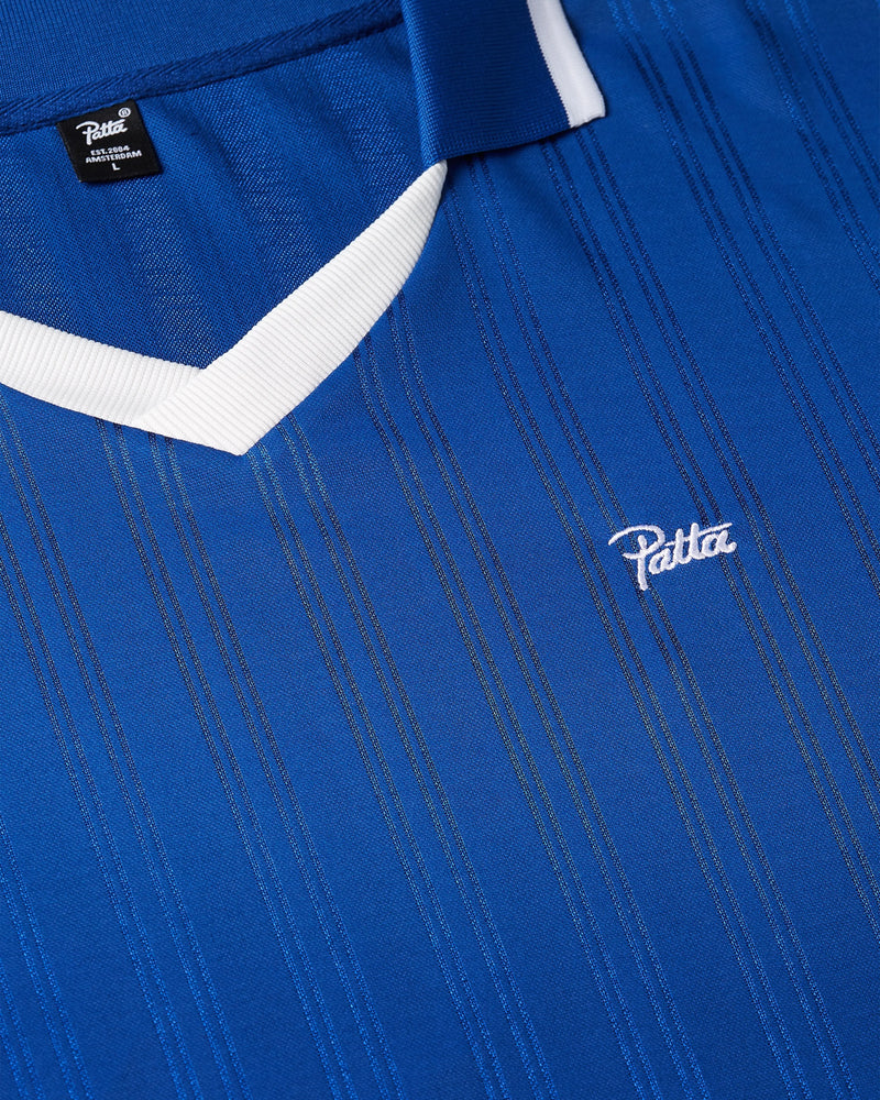 Patta Jacquard Striped Long Sleeve Jersey (Monaco Blue ) Patta