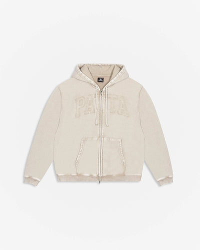 Patta Loopback Logo Zip Hooded Sweater (Irish Cream) Patta