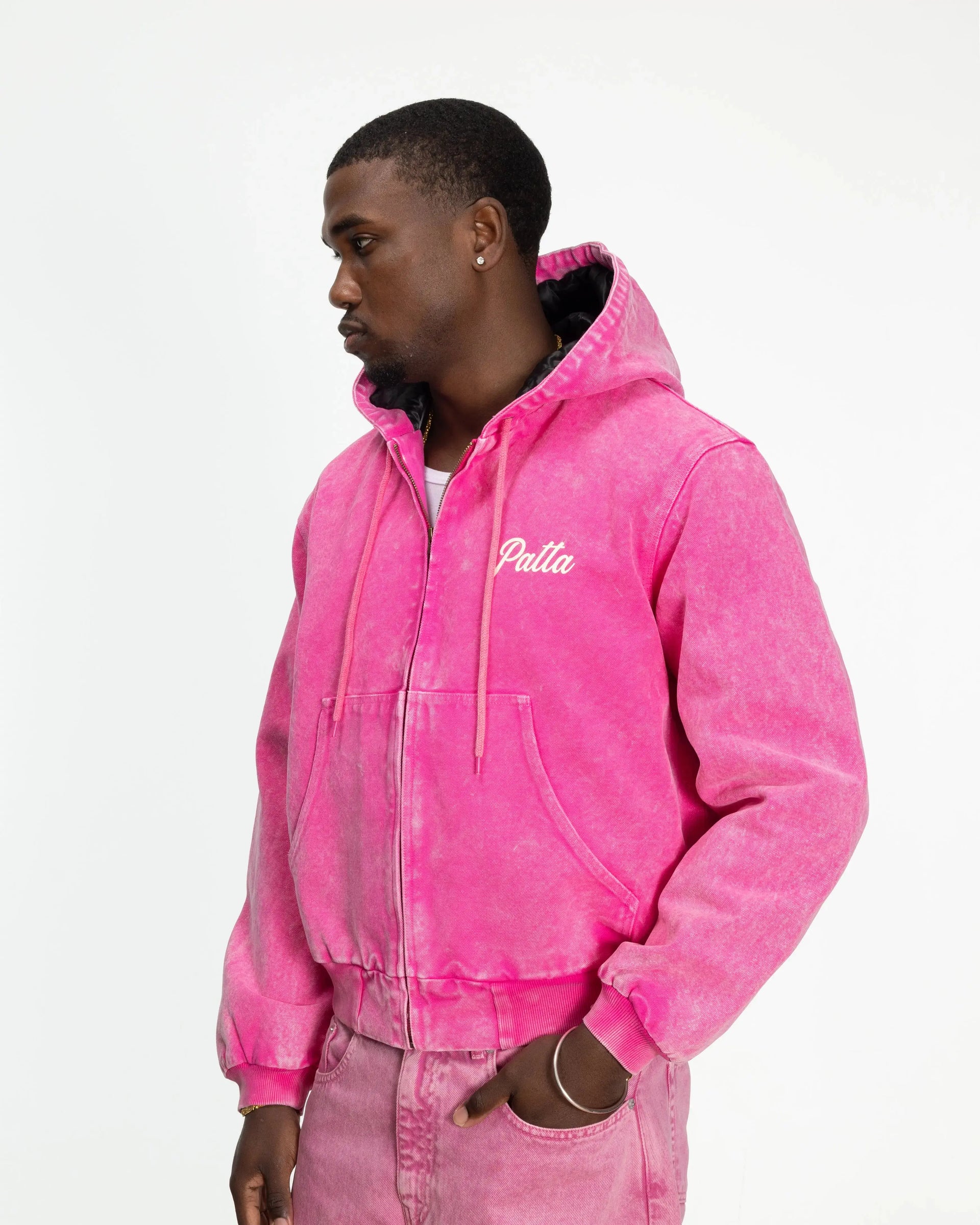 Patta Peace Canvas Hooded Jacket (Fuchsia Purple) Patta