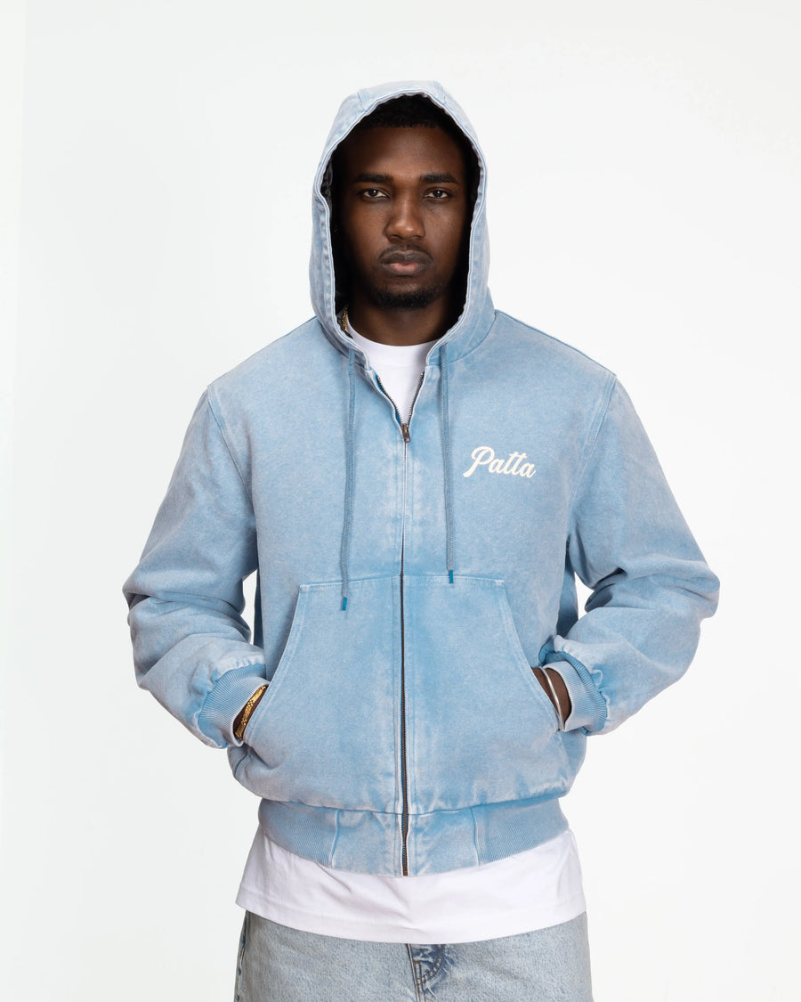 Patta Peace Canvas Hooded Jacket (Light Blue Denim) Patta
