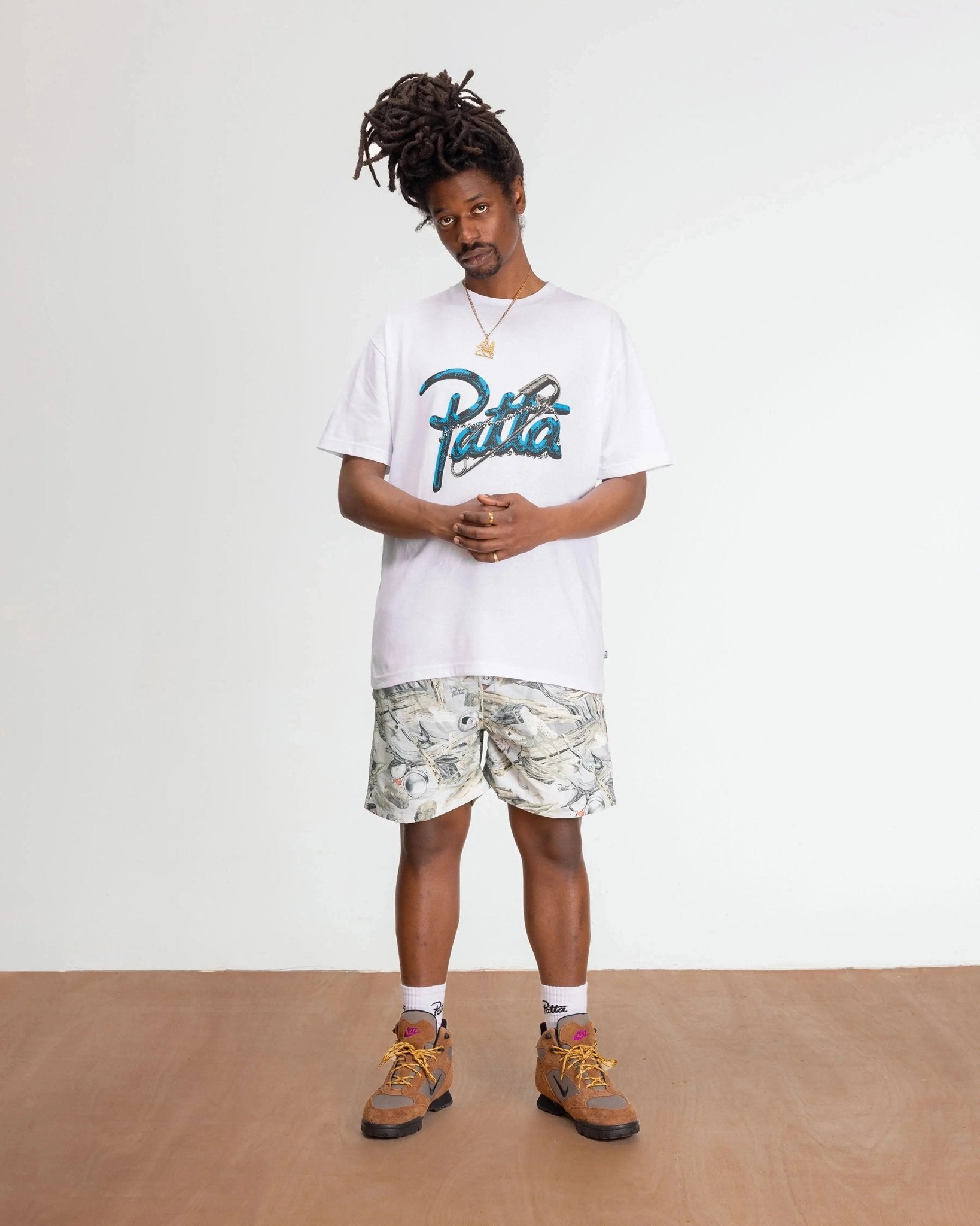Patta Pinned T-Shirt (White) - Patta