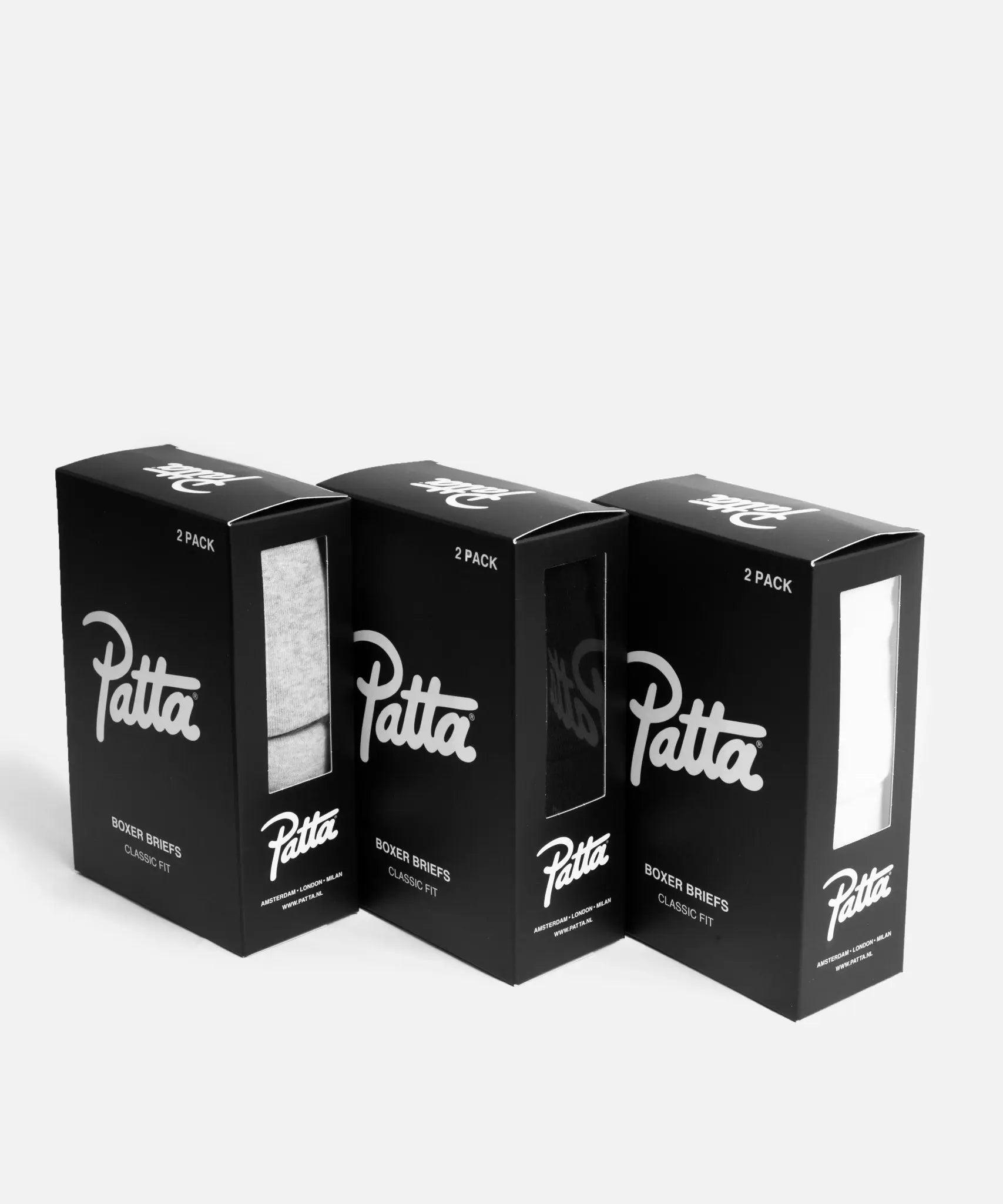 Patta Underwear Boxer Briefs 2-Pack (Melange Grey) Patta